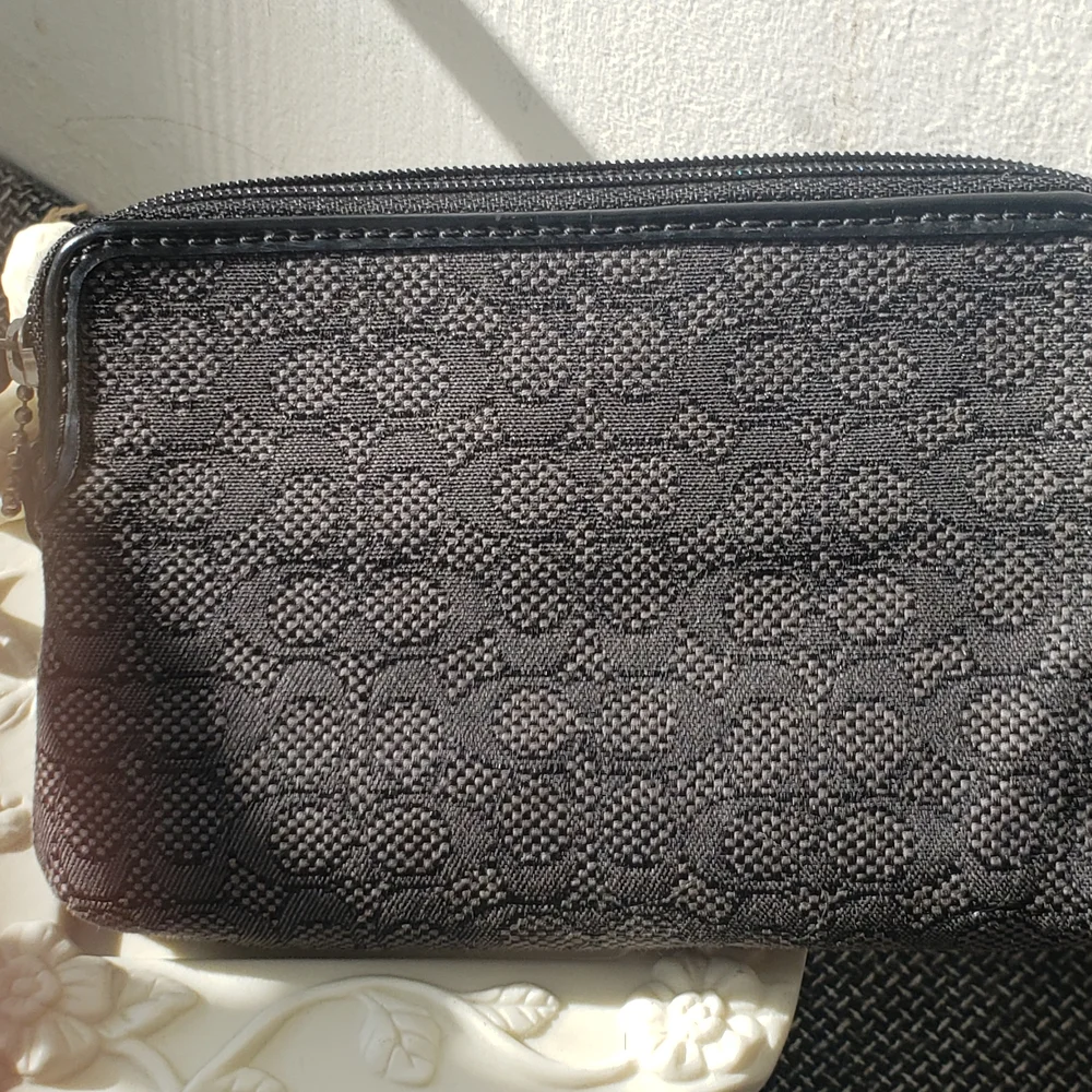 Coach Charcoal Jacquard Signature Wristlet - Picture 3 of 8
